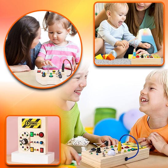 Tableau d'activité Montessori - CircuitDEL MANETTE DE JEU - Cadeau Ludique et Éducatif