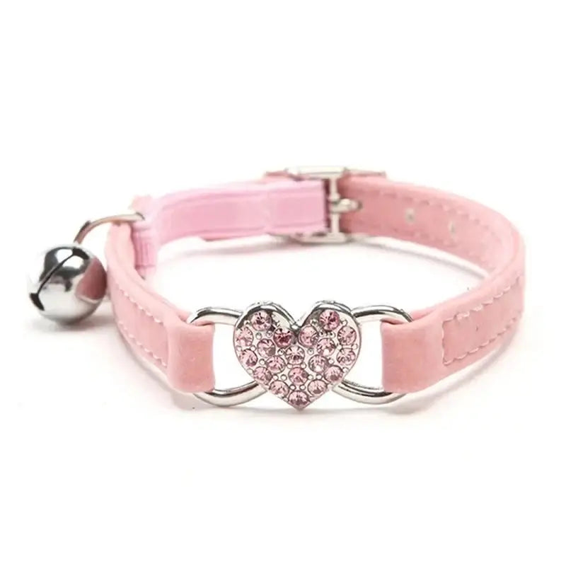 Collier pour Chat Coeur Brillant