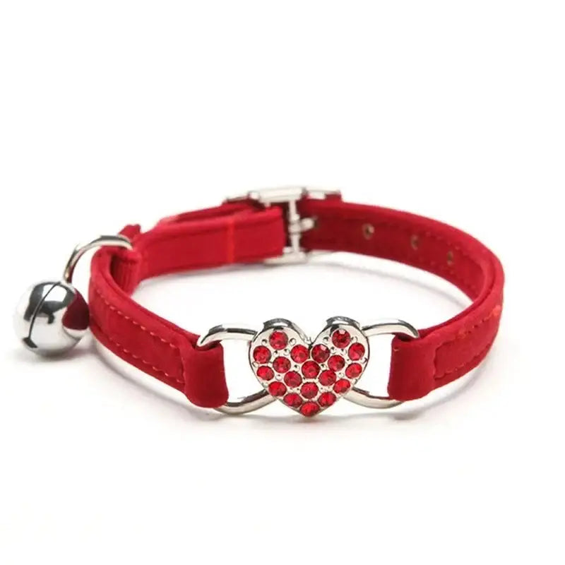 Collier pour Chat Coeur Brillant
