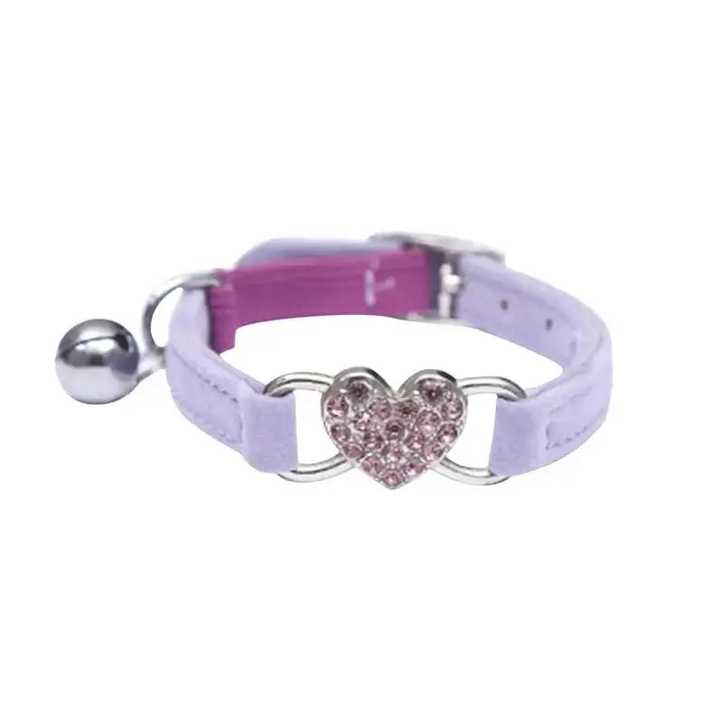 Collier pour Chat Coeur Brillant