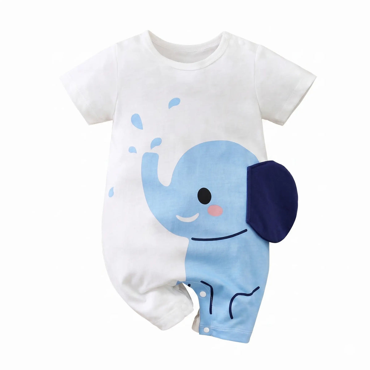 Combinaison Bebe Unisexe Elephant Bleu