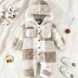 Combinaison Capuche Carreaux Bébé