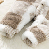 Combinaison Capuche Carreaux Bébé