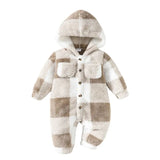 Combinaison Capuche Carreaux Bébé