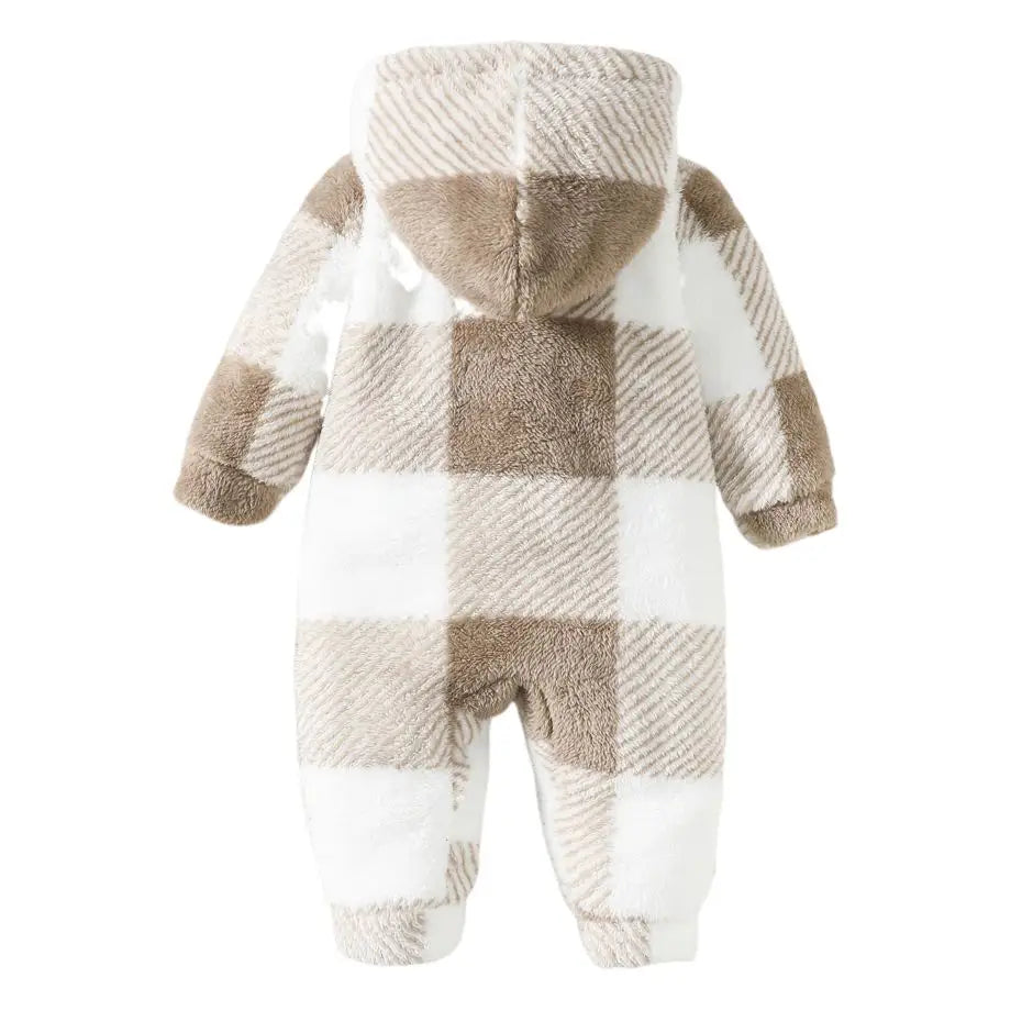 Combinaison Capuche Carreaux Bébé