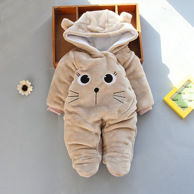 Le Combinaison Douillette Cloud Coral en Polaire | Combinaison de Neige Doublée de Coton avec Capuche