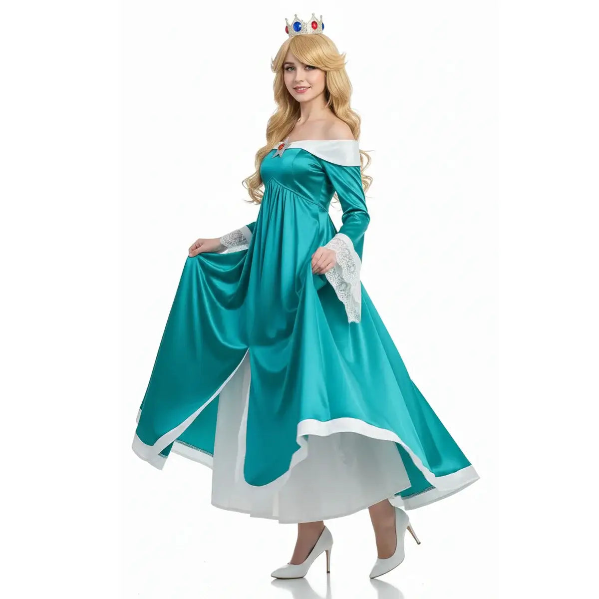Cosplay Femme Princesse Rosalina Plombier Retro
