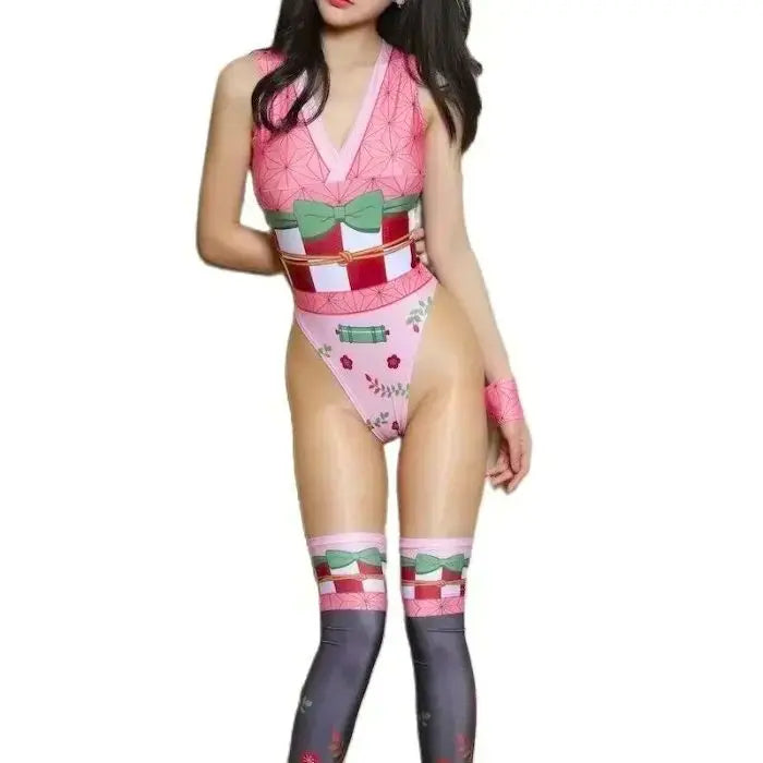 Cosplay Nezuko Kamado Bodysuit Demon Slayer