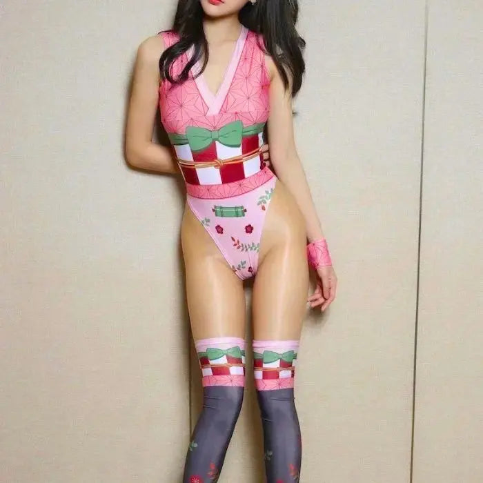 Cosplay Nezuko Kamado Bodysuit Demon Slayer