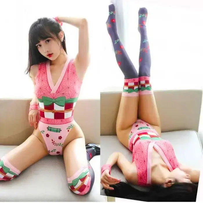 Cosplay Nezuko Kamado Bodysuit Demon Slayer