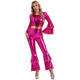 Costume métallique brillante Disco Femme