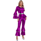 Costume métallique brillante Disco Femme