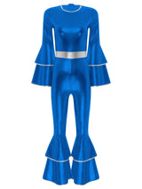 Costume métallique brillante Disco Femme