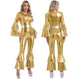 Costume métallique brillante Disco Femme