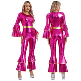 Costume métallique brillante Disco Femme