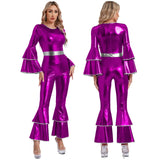 Costume métallique brillante Disco Femme