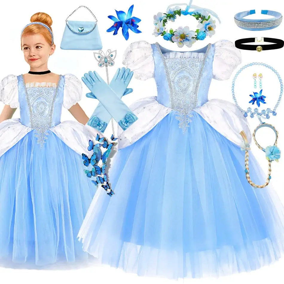 Costume Robe Bleue Princesse Cendrillon