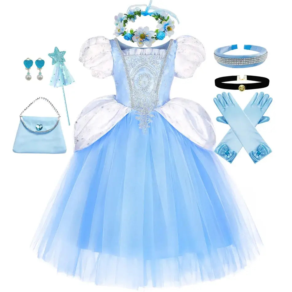 Costume Robe Bleue Princesse Cendrillon