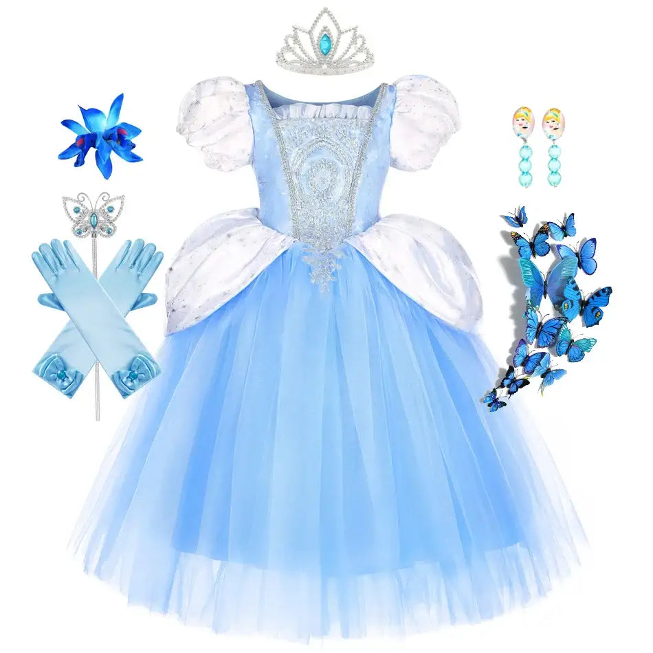 Costume Robe Bleue Princesse Cendrillon