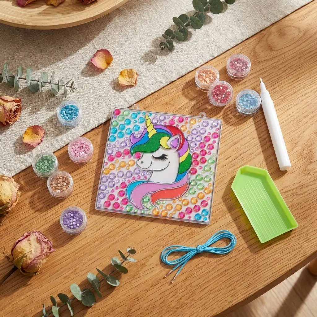 Kit créatif 2-en-1 Gemmes et Art de fenêtre 4 modèles