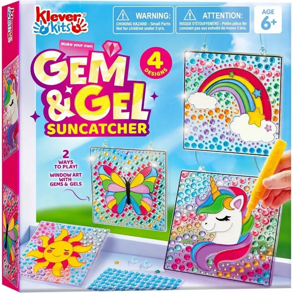 Kit créatif 2-en-1 Gemmes et Art de fenêtre 4 modèles