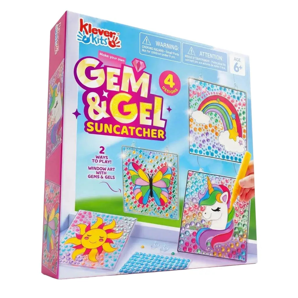 Kit créatif 2-en-1 Gemmes et Art de fenêtre 4 modèles