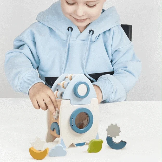 Cube d'Activité en Bois Montessori