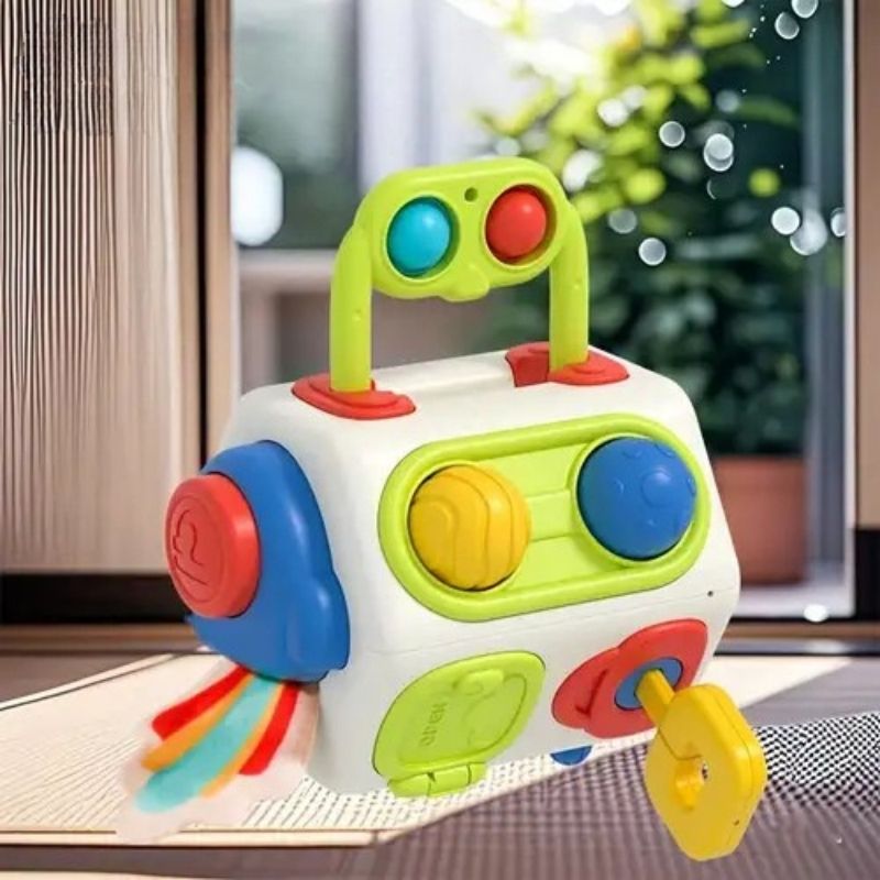 Cube d'activité bébé - Busy Cube d’Activités Montessori 9 en 1