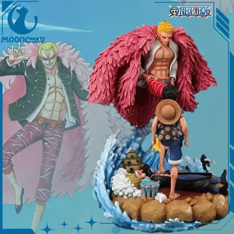 Doflamingo vs Luffy Dressrosa Action Figure One Piece Figure
