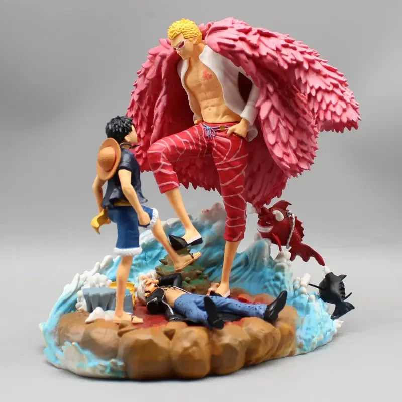 Doflamingo vs Luffy Dressrosa Action Figure One Piece Figure