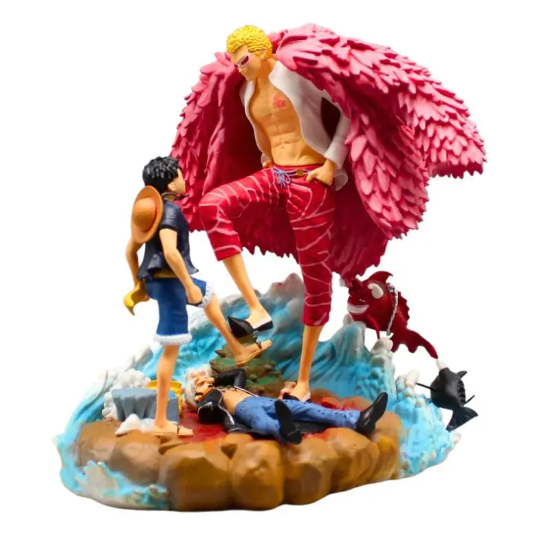 Doflamingo vs Luffy Dressrosa Action Figure One Piece Figure