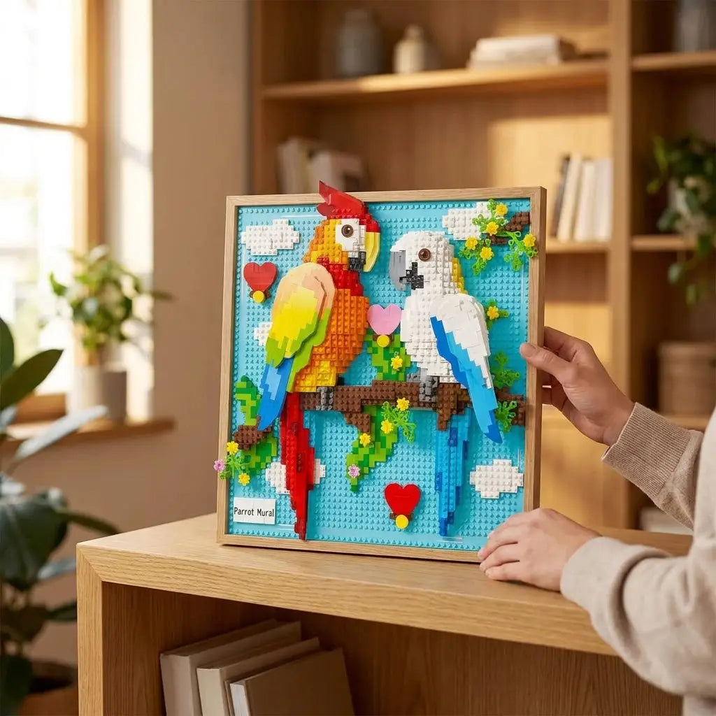 Jeu de construction 3D Tableau Perroquets
