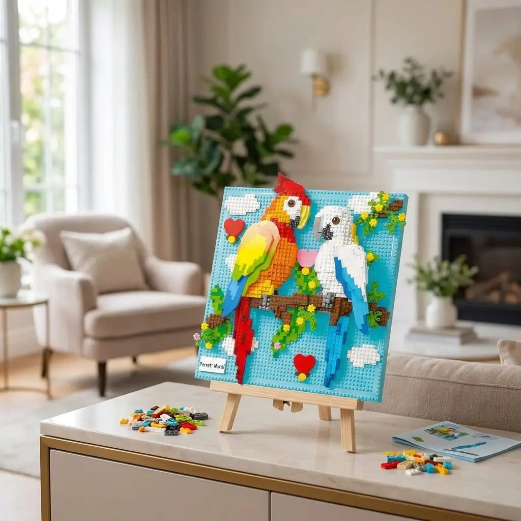 Jeu de construction 3D Tableau Perroquets