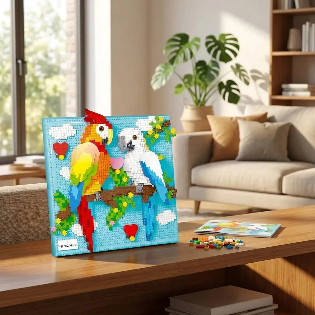 Jeu de construction 3D Tableau Perroquets