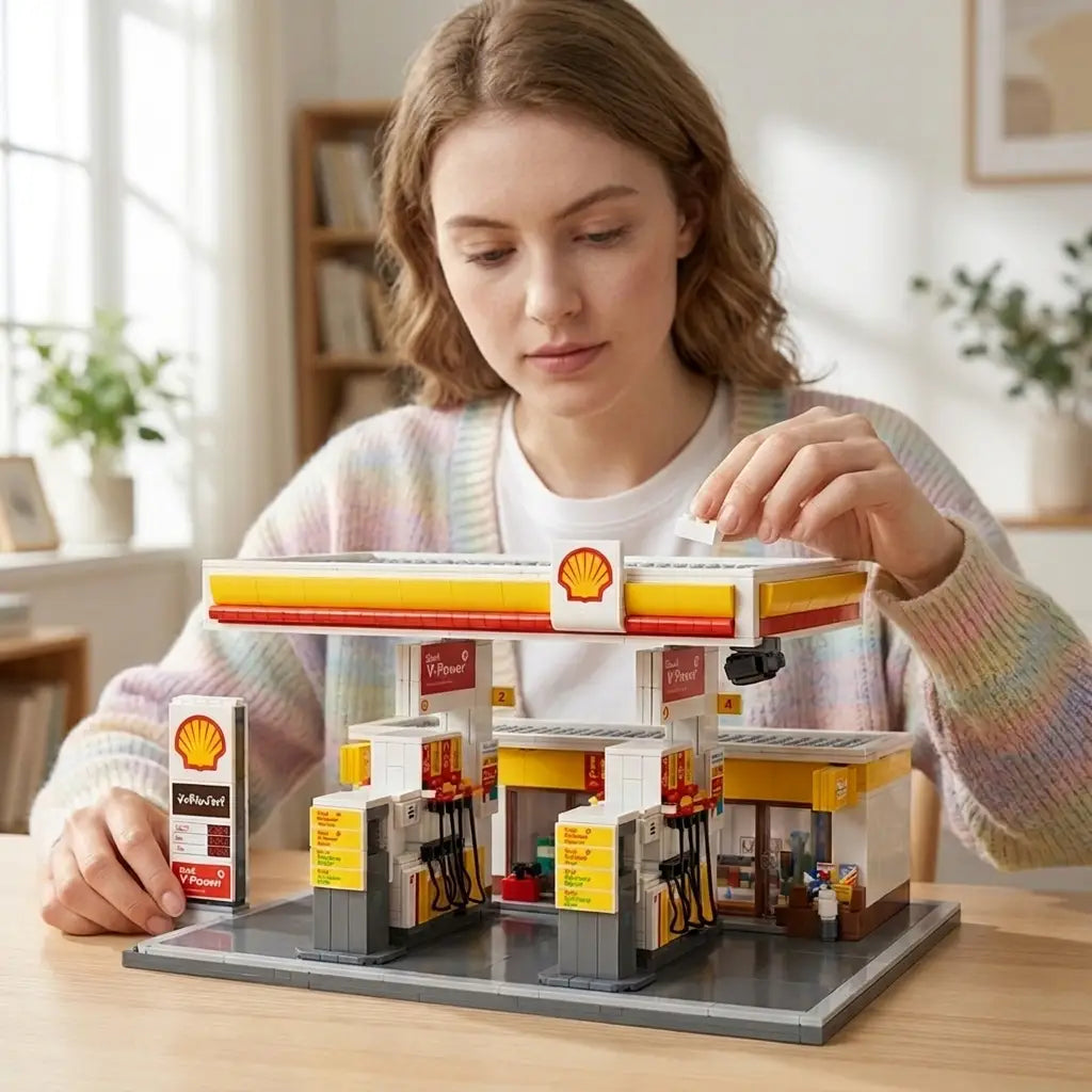 Jeux de construction Station d'essence LED