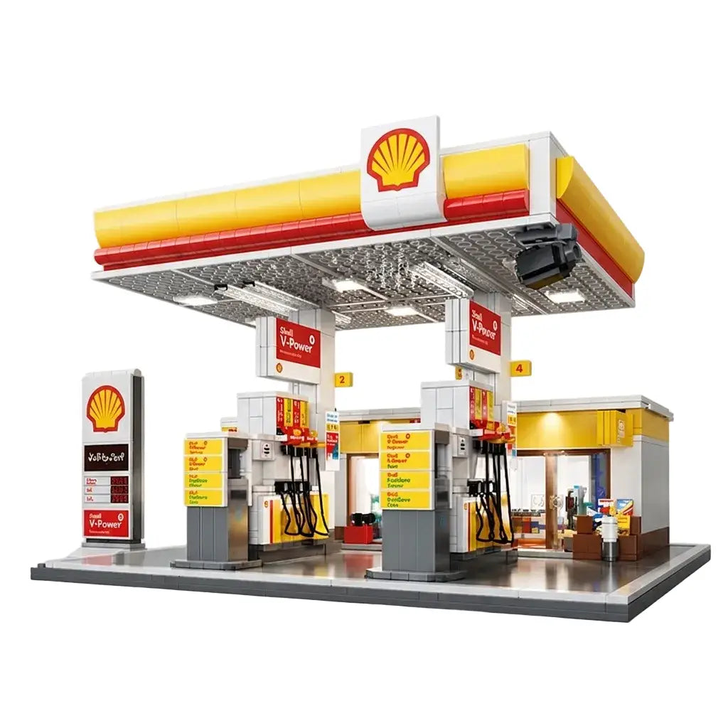 Jeux de construction Station d'essence LED