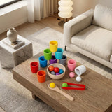 Jeu de tri des couleurs Montessori en bois