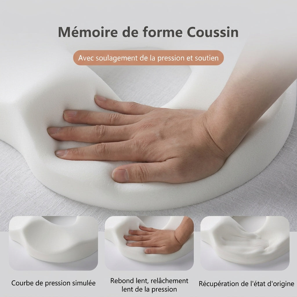 Coussin d'assise à découpe centrale