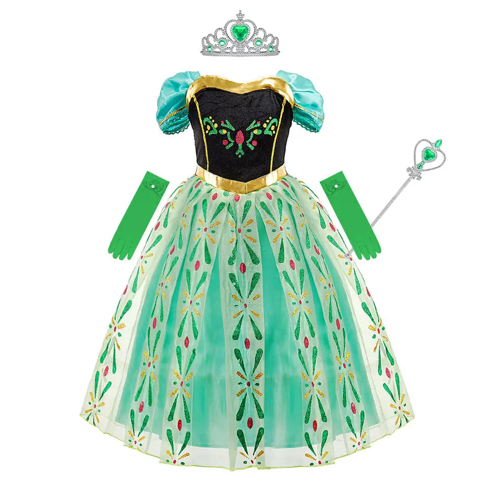 Robe Cosplay Reine des Glaces Anna