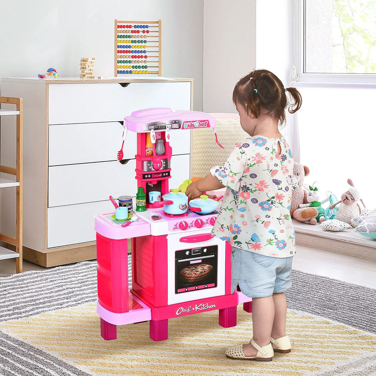 Jeu d'imitation Cuisine Rose pour Enfant