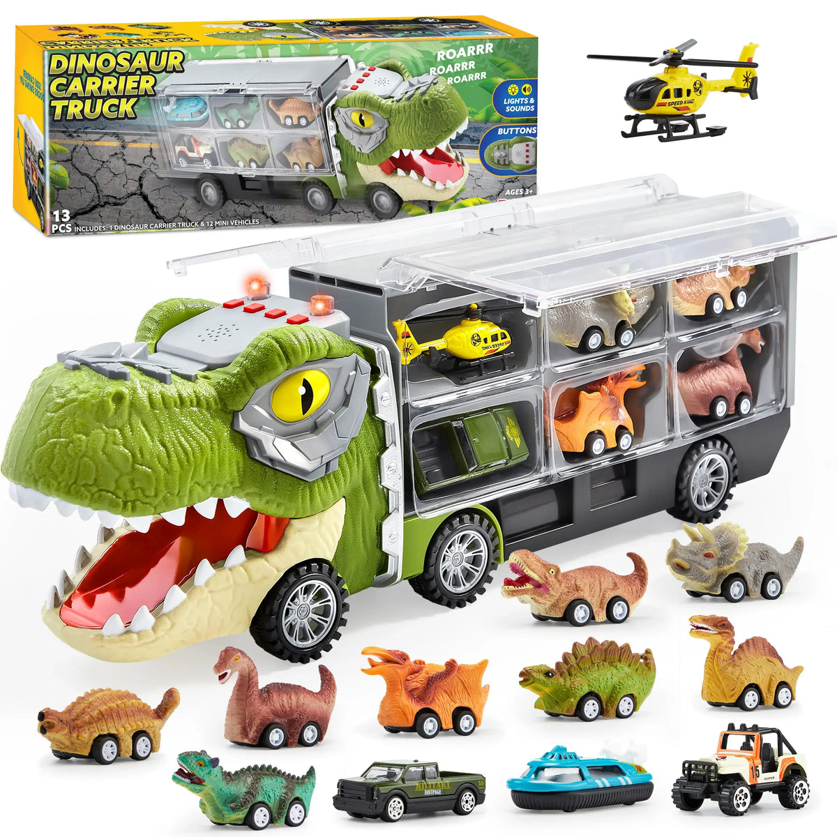 Jouet Voiture Dinosaure 13 en 1