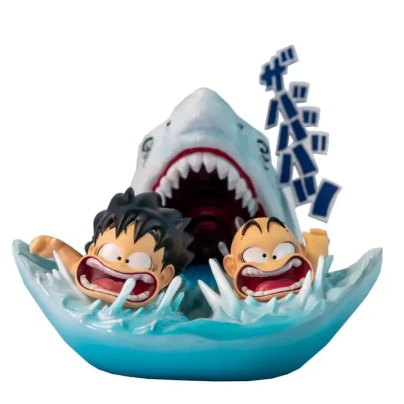 Dragon Ball Figure Goku & Krillin Attacked by a Shark