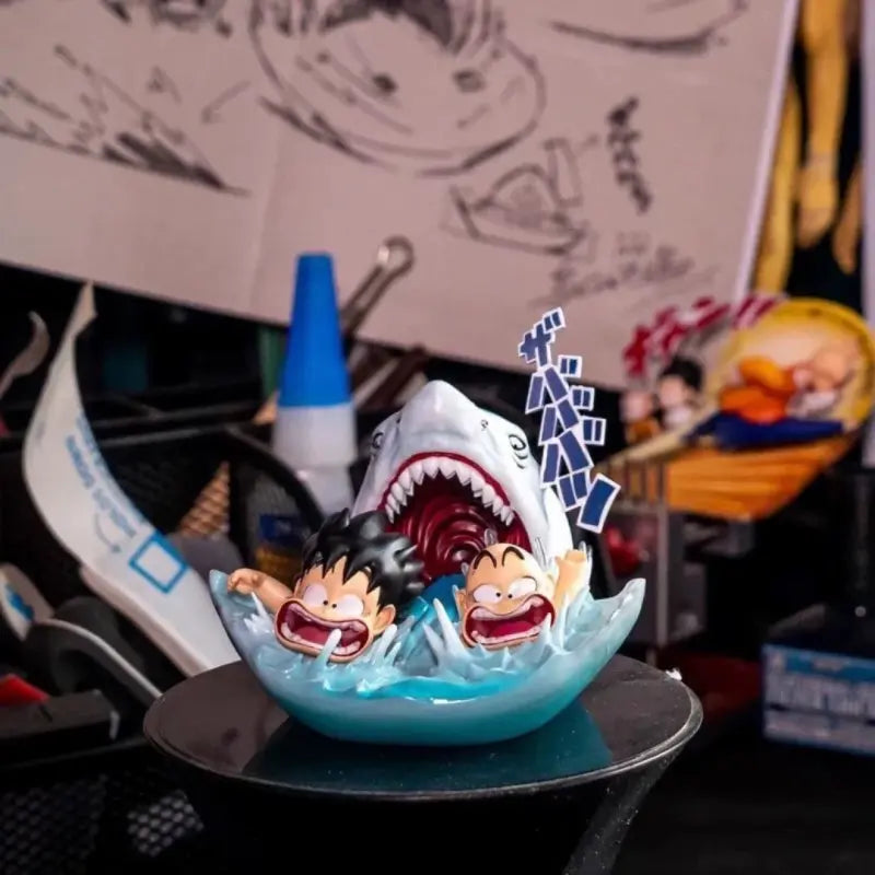 Dragon Ball Figure Goku & Krillin Attacked by a Shark