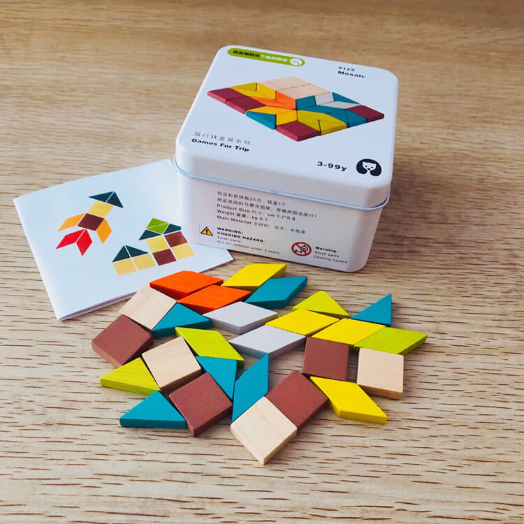 Boîte de Puzzle de Voyage Montessori (Blocs Cognitifs 6-en-1)