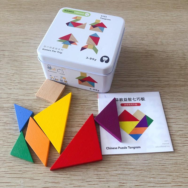 Boîte de Puzzle de Voyage Montessori (Blocs Cognitifs 6-en-1)