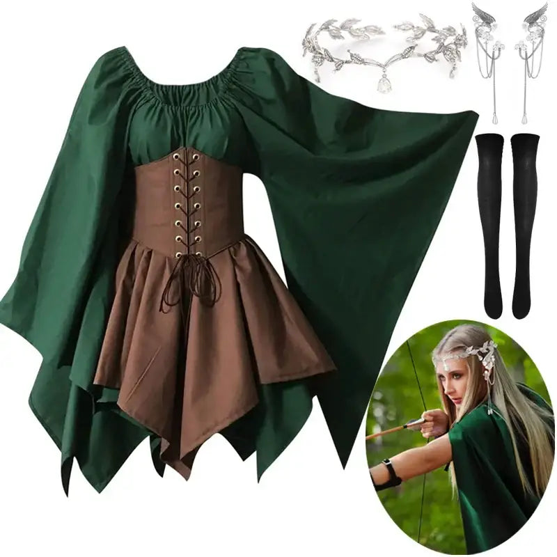 Costume Cosplay Elf médiévale