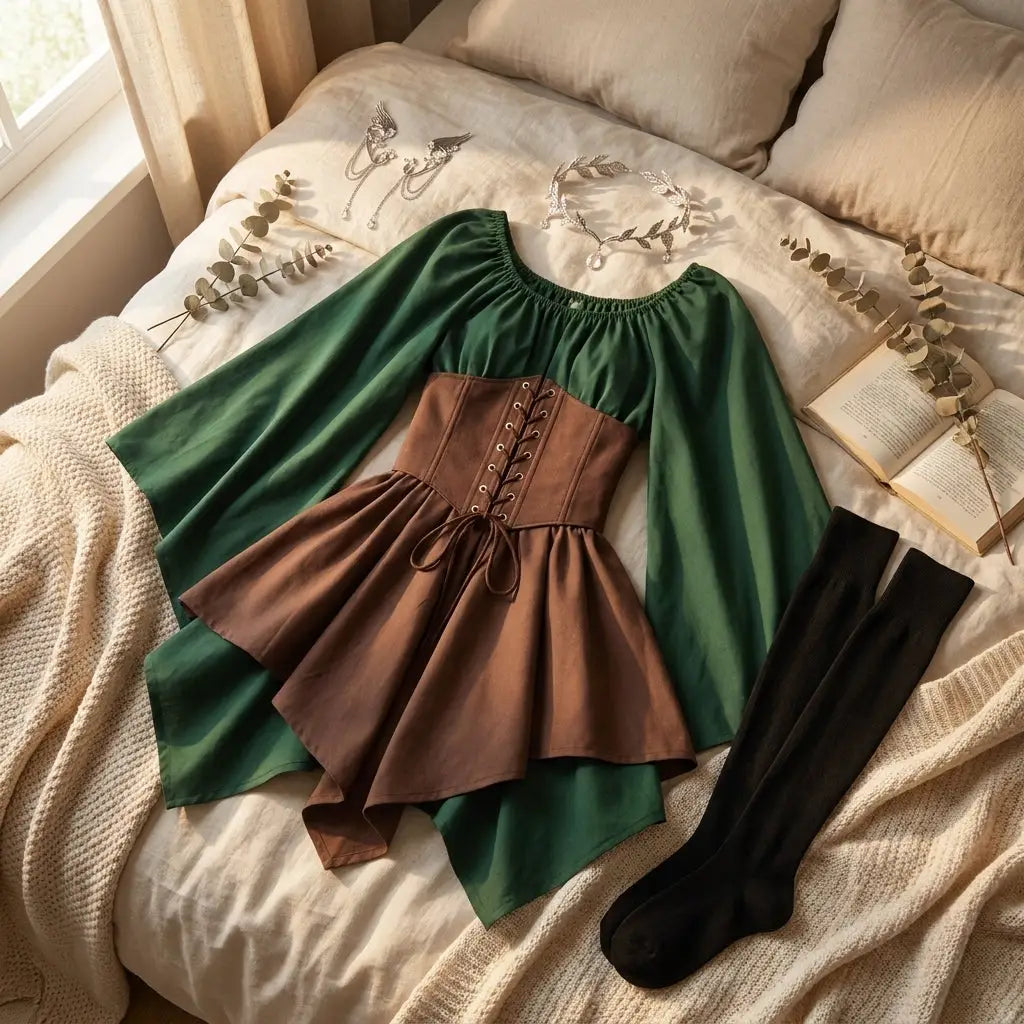 Costume Cosplay Elf médiévale