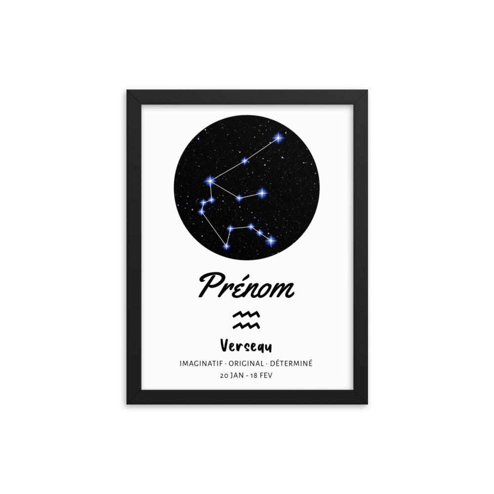 Tableau personnalisé pour bébé - signe astrologique Verseau