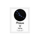 Tableau signe astrologique Taureau