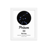 Tableau personnalisé pour bébé - signe astrologique Verseau